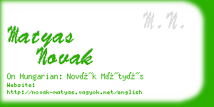 matyas novak business card